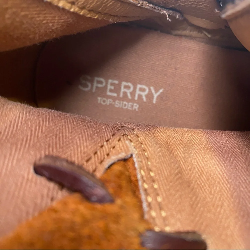Sperry Juniper Glyn Top Sider Ankle Boots Brown Leather Size 6.5M